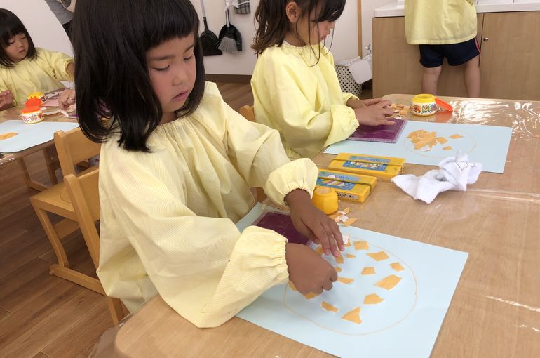 初めてのちぎり絵